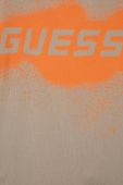 Дитяча футболка Guess колір бежевий з принтом Дитяча футболка Guess колір бежевий з принтом