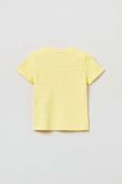 Бавовняна футболка для немовлят OVS колір жовтий однотонний Бавовняна футболка для немовлят OVS колір жовтий однотонний
