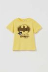 Бавовняна футболка для немовлят OVS колір жовтий з принтом Бавовняна футболка для немовлят OVS колір жовтий з принтом