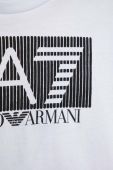 Дитяча бавовняна футболка EA7 Emporio Armani колір білий з принтом (2898349) Дитяча бавовняна футболка EA7 Emporio Armani колір білий з принтом (2898349)
