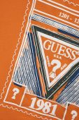 Дитяча бавовняна футболка Guess колір помаранчевий з принтом (3046494)