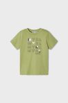 Дитяча бавовняна футболка Mayoral колір зелений з принтом (2932269) Дитяча бавовняна футболка Mayoral колір зелений з принтом (2932269)