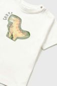 Бавовняна футболка для немовлят Mayoral колір білий з принтом (2936587)