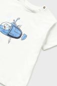Бавовняна футболка для немовлят Mayoral колір білий з принтом (2936618) Бавовняна футболка для немовлят Mayoral колір білий з принтом (2936618)