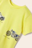 Дитяча бавовняна футболка Mayoral колір жовтий з принтом (2936645)