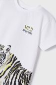 Дитяча бавовняна футболка Mayoral колір білий з принтом (2932304)