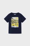 Дитяча бавовняна футболка Mayoral колір синій з принтом (2936787) Дитяча бавовняна футболка Mayoral колір синій з принтом (2936787)