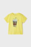 Дитяча бавовняна футболка Mayoral колір жовтий з принтом (2940387) Дитяча бавовняна футболка Mayoral колір жовтий з принтом (2940387)