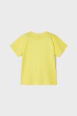 Дитяча бавовняна футболка Mayoral колір жовтий з принтом (2940387)