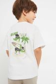Дитяча бавовняна футболка Mayoral колір білий з принтом (2940430)