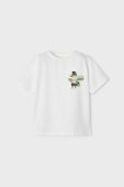 Дитяча бавовняна футболка Mayoral колір білий з принтом (2940430)
