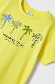 Дитяча бавовняна футболка Mayoral колір жовтий з принтом (2940403)