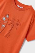 Дитяча бавовняна футболка Mayoral колір помаранчевий з принтом (2940523) Дитяча бавовняна футболка Mayoral колір помаранчевий з принтом (2940523)