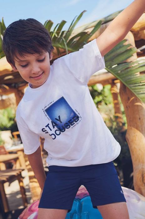 Дитяча футболка Mayoral колір білий з принтом (2940634) Дитяча футболка Mayoral колір білий з принтом (2940634)