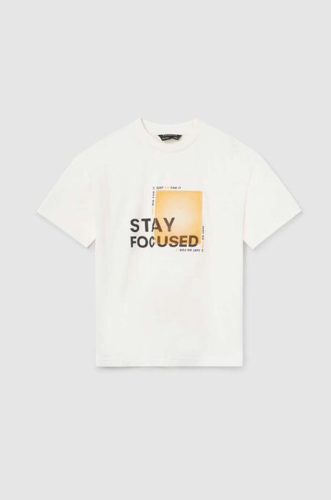 Дитяча футболка Mayoral колір бежевий з принтом