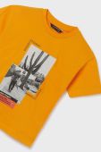 Дитяча бавовняна футболка Mayoral колір помаранчевий з принтом (2940664)