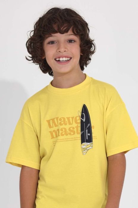Дитяча бавовняна футболка Mayoral колір жовтий з принтом (2940688) Дитяча бавовняна футболка Mayoral колір жовтий з принтом (2940688)