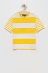 Дитяча футболка Tommy Hilfiger колір жовтий візерунок Дитяча футболка Tommy Hilfiger колір жовтий візерунок