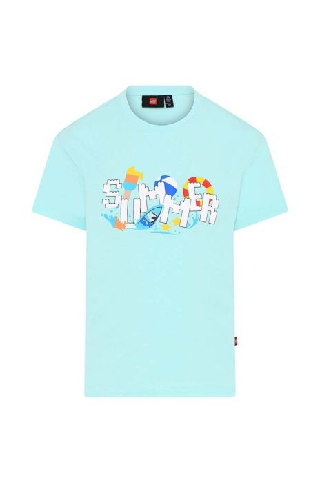 Дитяча футболка Lego колір бірюзовий з принтом Дитяча футболка Lego колір бірюзовий з принтом