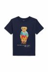 Дитяча бавовняна футболка Polo Ralph Lauren колір чорний з принтом Дитяча бавовняна футболка Polo Ralph Lauren колір чорний з принтом