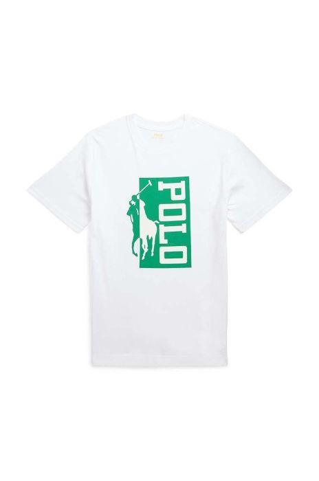 Дитяча бавовняна футболка Polo Ralph Lauren колір білий з принтом (2966927)