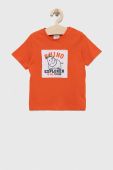 Бавовняна футболка для немовлят Birba&Trybeyond колір помаранчевий з аплікацією Бавовняна футболка для немовлят Birba&Trybeyond колір помаранчевий з аплікацією