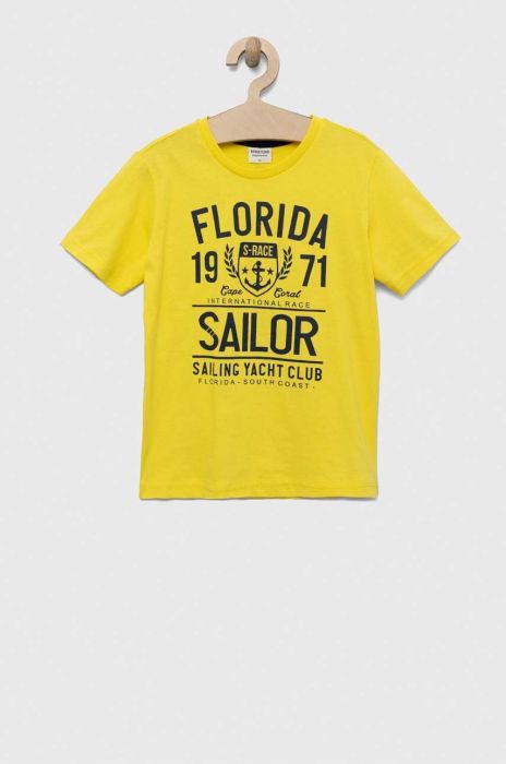 Дитяча бавовняна футболка Birba&Trybeyond колір жовтий з принтом (3218393) Дитяча бавовняна футболка Birba&Trybeyond колір жовтий з принтом (3218393)