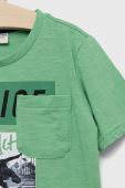 Дитяча бавовняна футболка Birba&Trybeyond колір зелений з принтом (3219776)