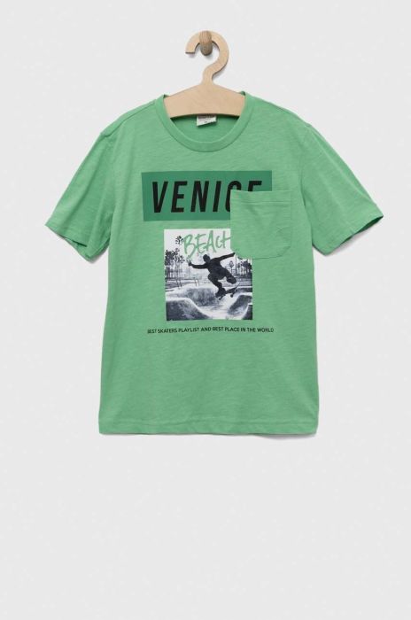 Дитяча бавовняна футболка Birba&Trybeyond колір зелений з принтом (3220200) Дитяча бавовняна футболка Birba&Trybeyond колір зелений з принтом (3220200)
