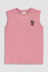 Дитячий бавовняний топ Coccodrillo колір рожевий з принтом Дитячий бавовняний топ Coccodrillo колір рожевий з принтом