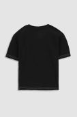 Дитяча бавовняна футболка Coccodrillo колір чорний з принтом (3133495)