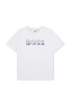 Дитяча бавовняна футболка BOSS колір білий з принтом (3072025) Дитяча бавовняна футболка BOSS колір білий з принтом (3072025)