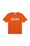 Дитяча бавовняна футболка BOSS колір помаранчевий з принтом (3072045) Дитяча бавовняна футболка BOSS колір помаранчевий з принтом (3072045)