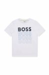 Дитяча бавовняна футболка BOSS колір білий з принтом (3058973) Дитяча бавовняна футболка BOSS колір білий з принтом (3058973)