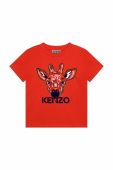 Дитяча бавовняна футболка Kenzo Kids колір червоний з принтом (3053989) Дитяча бавовняна футболка Kenzo Kids колір червоний з принтом (3053989)
