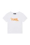 Дитяча бавовняна футболка Karl Lagerfeld колір білий з принтом (3205247) Дитяча бавовняна футболка Karl Lagerfeld колір білий з принтом (3205247)