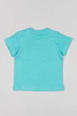 Бавовняна футболка для немовлят zippy з принтом колір блакитний (3160077)