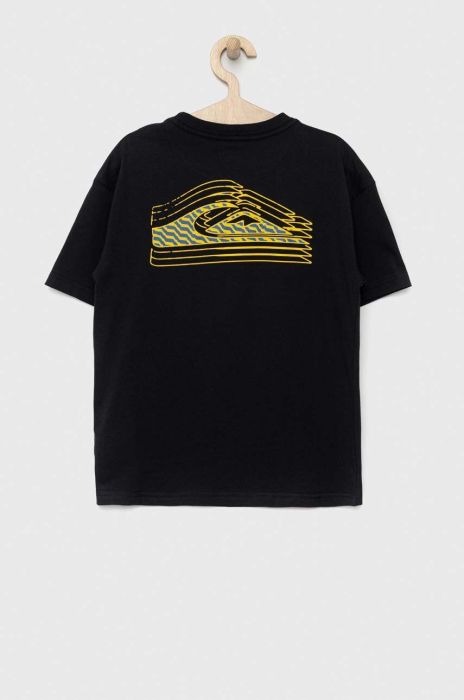 Дитяча бавовняна футболка Quiksilver колір чорний з принтом (3104598)