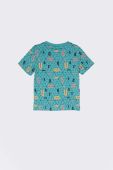 Дитяча бавовняна футболка Coccodrillo колір бірюзовий з принтом (2991570) Дитяча бавовняна футболка Coccodrillo колір бірюзовий з принтом (2991570)