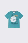 Дитяча бавовняна футболка Coccodrillo колір бірюзовий з принтом (2991574) Дитяча бавовняна футболка Coccodrillo колір бірюзовий з принтом (2991574)