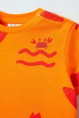Бавовняна футболка для немовлят OVS колір помаранчевий візерунок Бавовняна футболка для немовлят OVS колір помаранчевий візерунок