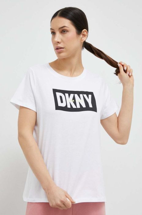 Бавовняна футболка Dkny колір білий (3054016) Бавовняна футболка Dkny колір білий (3054016)