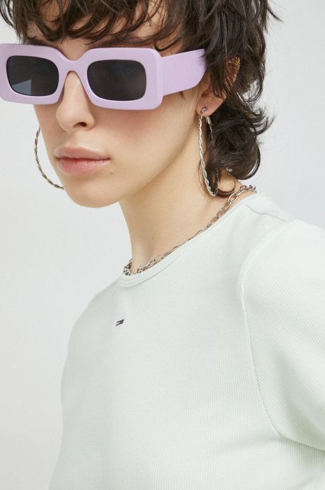 Футболка Tommy Jeans жіночий колір зелений (2985804) Футболка Tommy Jeans жіночий колір зелений (2985804)