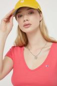 Футболка Tommy Jeans жіночий колір рожевий (3291993)