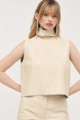 Блузка Notes du Nord колір бежевий