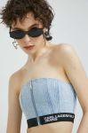 Корсет Karl Lagerfeld Jeans жіночий колір блакитний Корсет Karl Lagerfeld Jeans жіночий колір блакитний