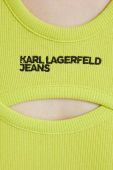 Топ Karl Lagerfeld Jeans жіночий колір зелений Топ Karl Lagerfeld Jeans жіночий колір зелений