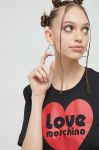 Бавовняна футболка Love Moschino колір чорний (3020484)