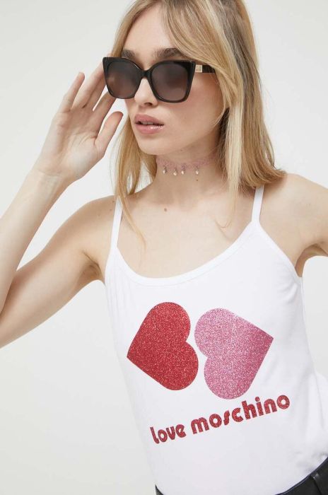 Топ Love Moschino жіночий колір білий (3153683)