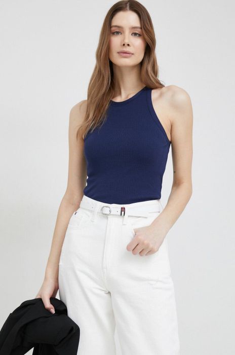 Бавовняний топ Polo Ralph Lauren колір синій (2985838) Бавовняний топ Polo Ralph Lauren колір синій (2985838)